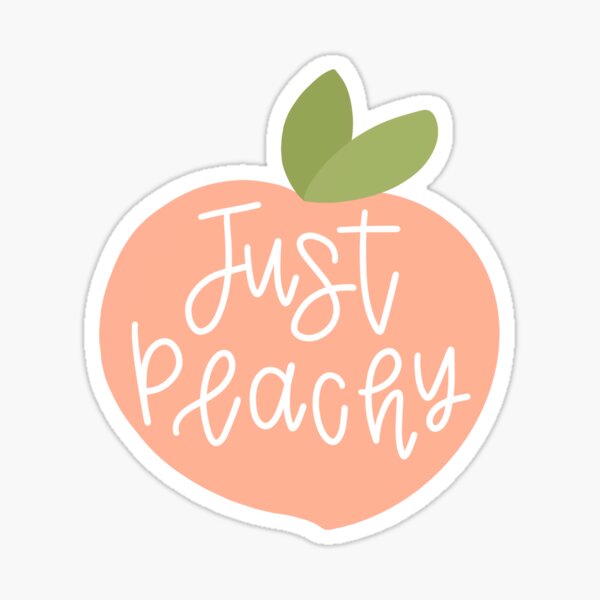 Just Peachy Sticker Sticker