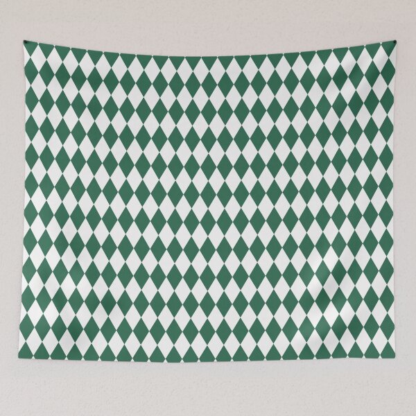 Item preview, Chive Green and White Diamond Pattern designed and sold by BleuSky.