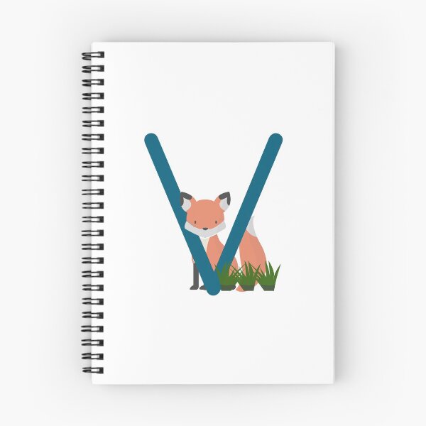 Item preview, Personalized Woodland FOX Initial V designed and sold by TheFamilyVan.
