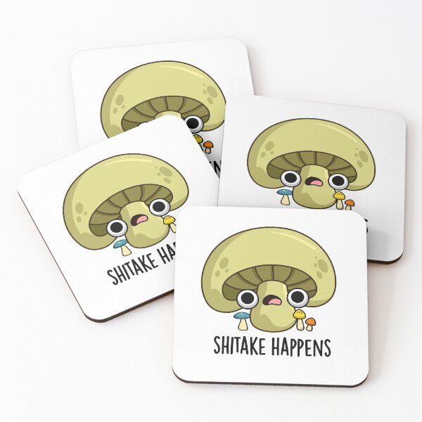 Item preview, Shitake Happens Funny Mushroom Puns  designed and sold by punnybone.