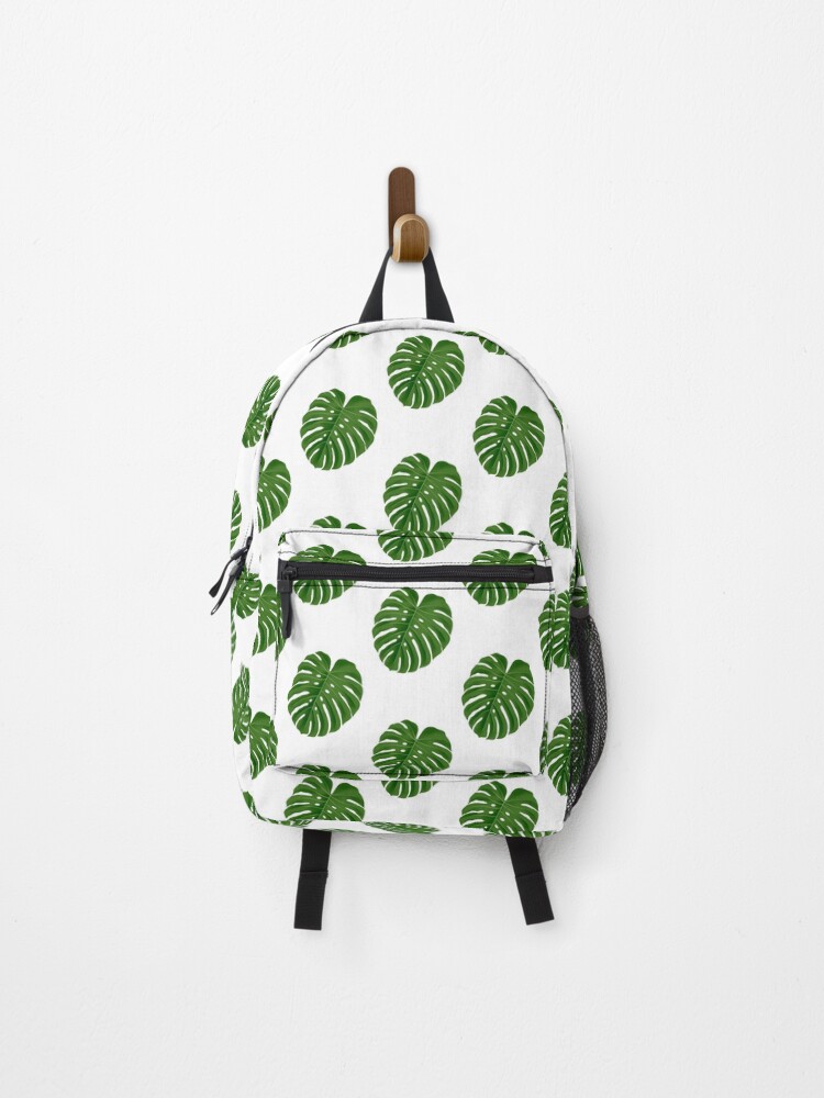 monstera leaf backpack