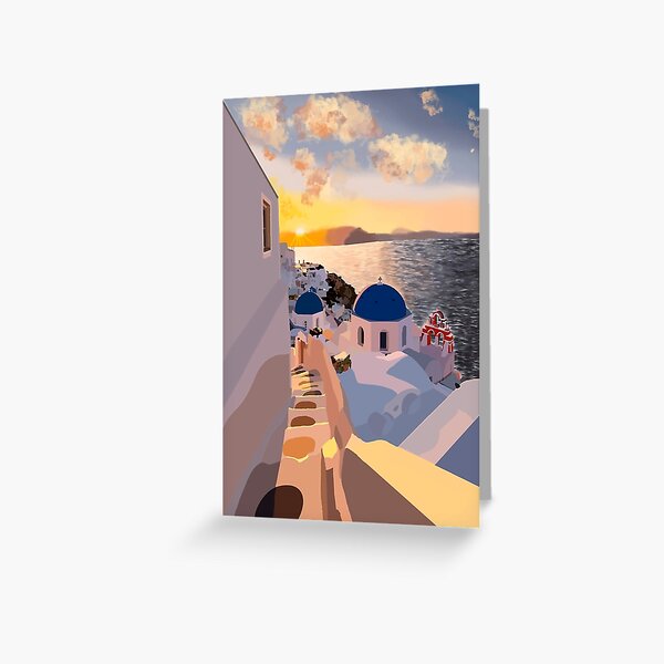 Item preview, Santorini sunset designed and sold by Nicklepickle58.