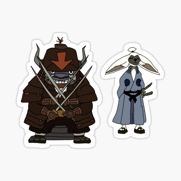 Samurai Momo From Avatar the Last AirBender Sticker for Sale by Ryan M