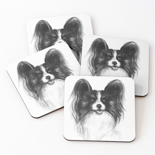 Item preview, The dog Papillon portrait designed and sold by franktact.