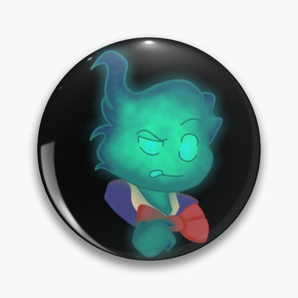 Item preview, Unhappy Fire Elemental (green and blue) designed and sold by MewMewBomb.