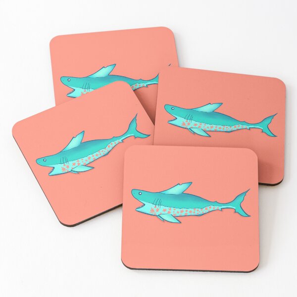 Item preview, Cute Shark with Coral Details designed and sold by TearyEyedSprout.