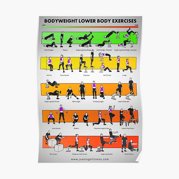 Bodyweight Lower Body Exercises by JLFITNESSMIAMI Poster