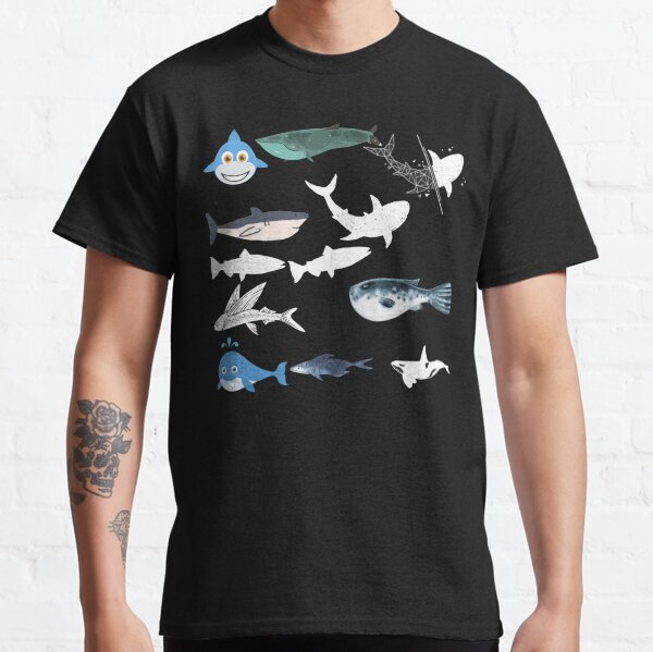Types of Sharks Marine Biology , Squaliform Sharks Hexanchiformes Squaliform Sharks Classic T-Shirt