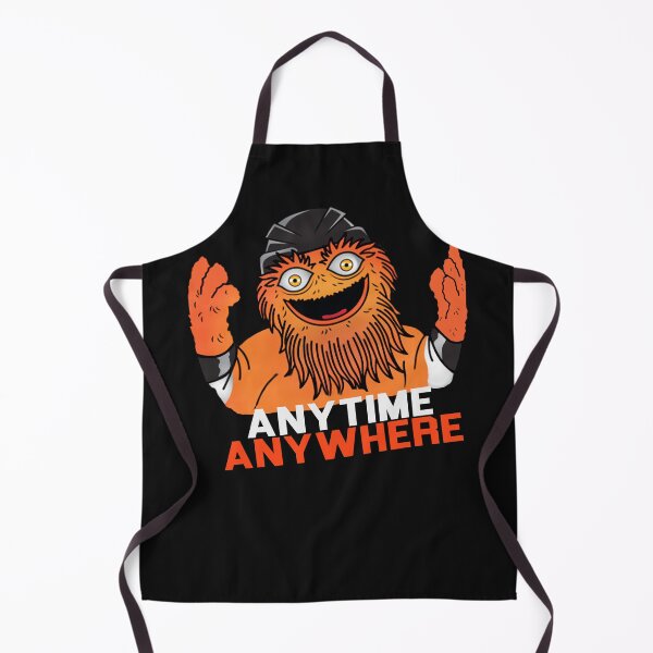 flyers anytime anywhere Gritty philadelphia flyers mascot Philly hockey fans Apron