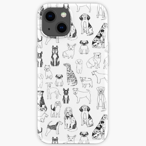 Dogs Dogs Dogs - White background iPhone Soft Case