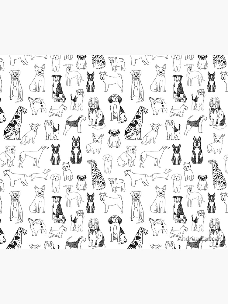 Dogs Dogs Dogs - White background by papersparrow