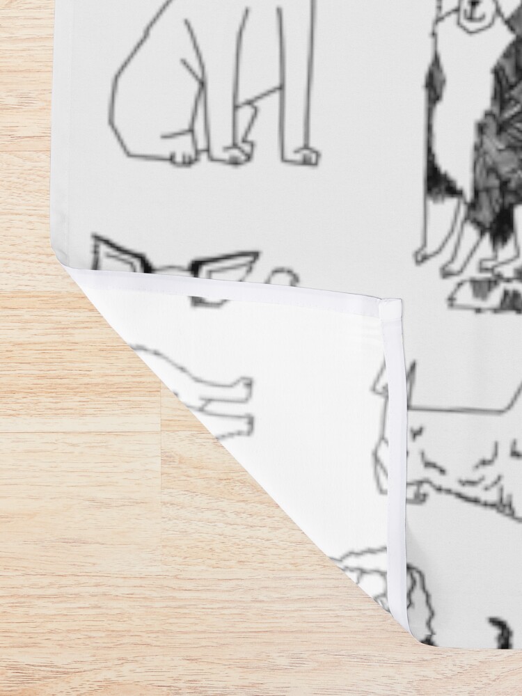 Alternate view of Dogs Dogs Dogs - White background Shower Curtain