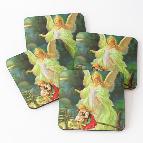 Item preview, Guardian Angel and Children on the Bridge Vintage Catholic  designed and sold by hispanicworld.