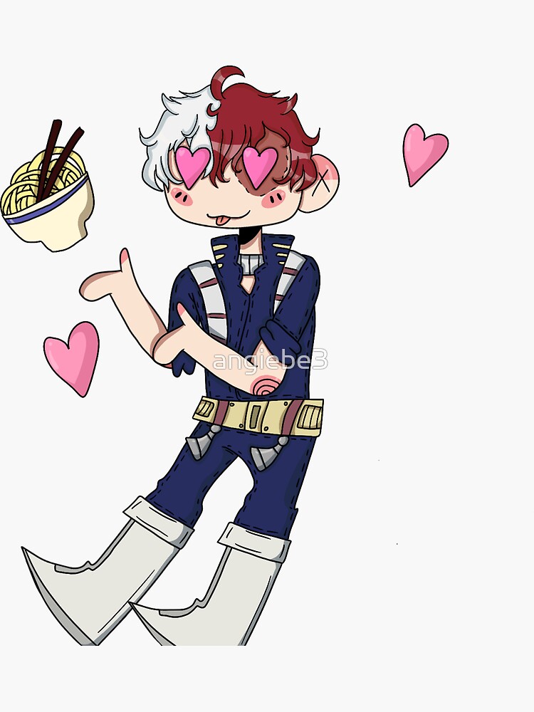 "Todoroki Shoto Soba Sticker" Sticker for Sale by angiebe3 Redbubble