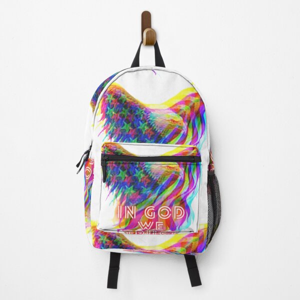 Item preview, Neon Glitch Eagle American Patriotic In God We Trust Design designed and sold by TheHappyK.