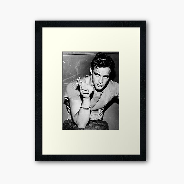 Marlon Brando Vintage Old Hollywood movie star retro Framed Art Print