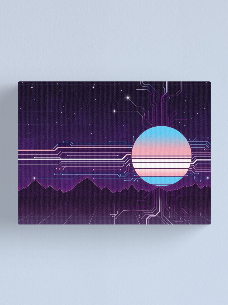 Alternate view of Circuits of the Sun - Trans Pride Canvas Print