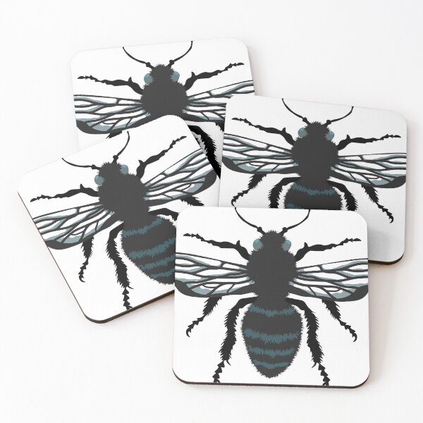 Item preview, Blue Fuzzy Bee designed and sold by humblewildlife.