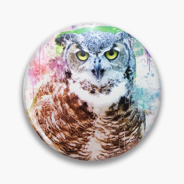 Item preview, Pastel Great Horned Owl designed and sold by RockCreek.