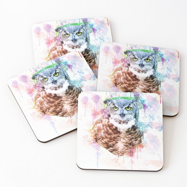 Item preview, Pastel Great Horned Owl designed and sold by RockCreek.