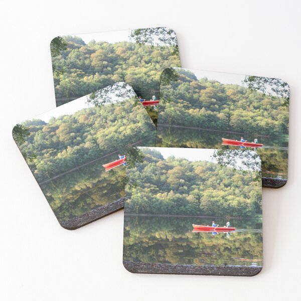 Item preview, Red Row-Boat Reflections - Grasmere Lake designed and sold by Marilyn Harris.