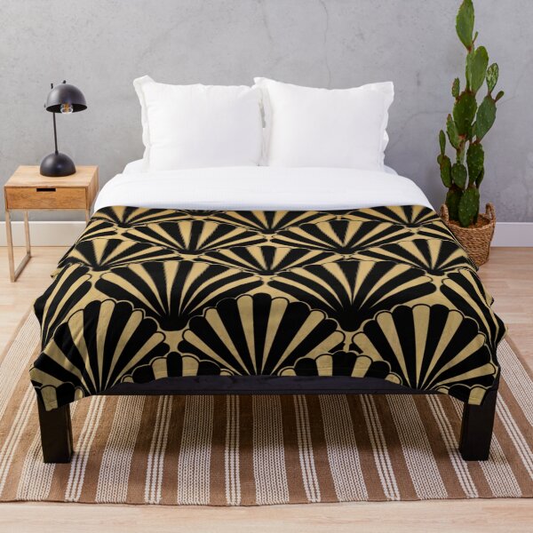 Item preview, gold and black art deco pattern designed and sold by MLD112.