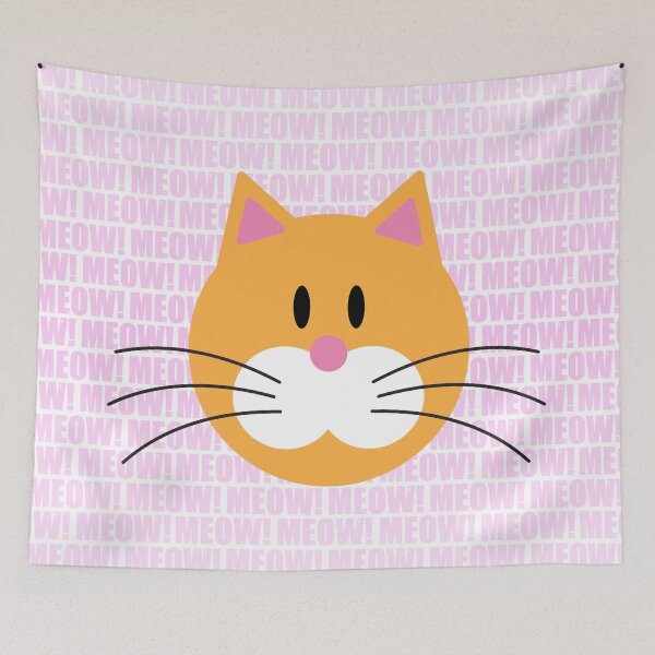 Item preview, Miau Cat - Jengibre (naranja) sobre rosa designed and sold by FlyingDodo.