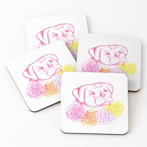 Item preview, Flowers pug designed and sold by thovu.
