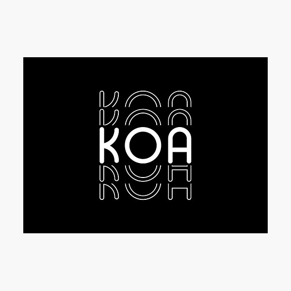 Item preview, Name Koa in Black and White Style designed and sold by Time-is-Money.
