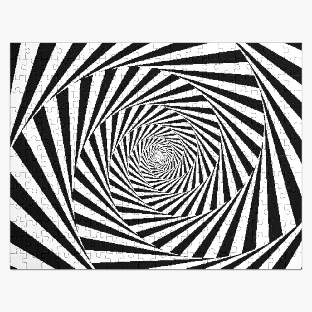 Optical Illusion Beige Swirl,  ur,jigsaw_puzzle_252_piece_flatlay,square_product,1000x1000-bg,f8f8f8