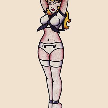 Artwork thumbnail, Salty-Dog2 American Traditional Sailor Girl Pin-up by Salty-Dog2