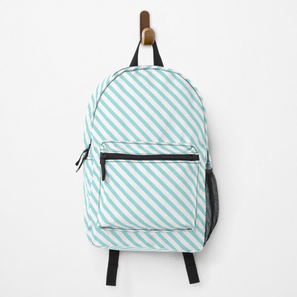 Item preview, Teal Blue and White Diagonal Striped Pattern designed and sold by cabgodfrey.