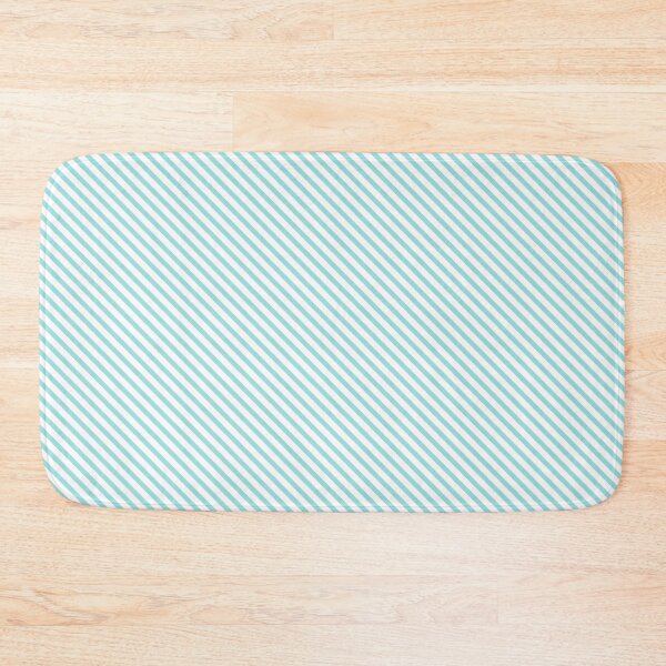 Item preview, Teal Blue and White Diagonal Striped Pattern designed and sold by cabgodfrey.