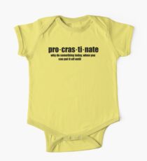 Procrastinate One Piece - Short Sleeve