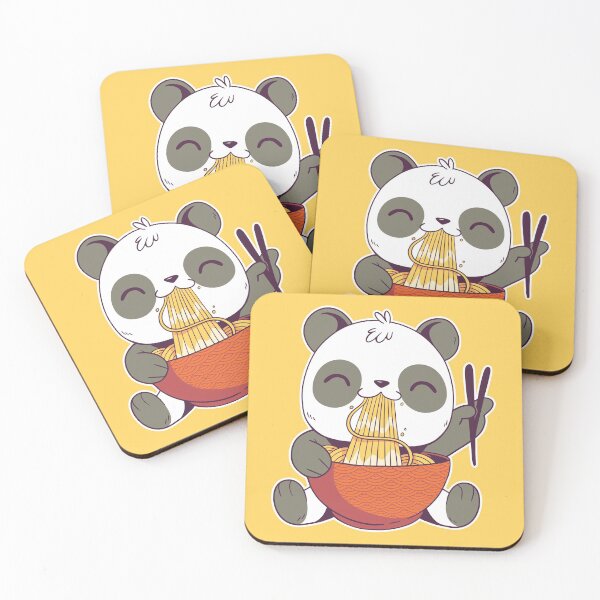 Item preview, Cute Panda Eating Ramen Noodles designed and sold by cutenfunny.