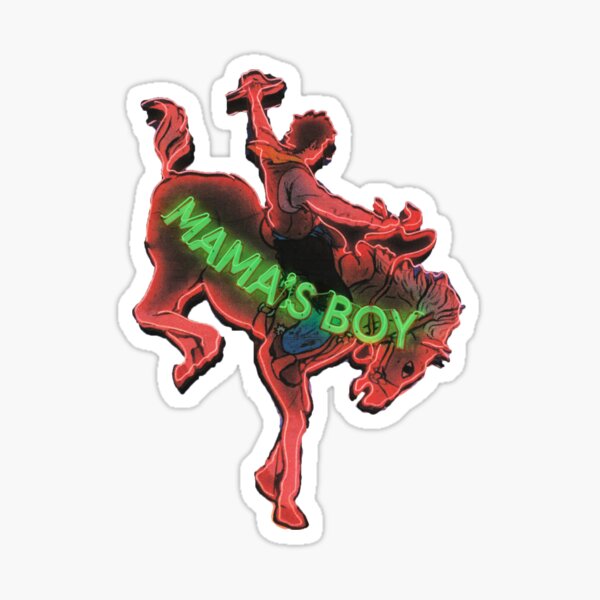 LANY mama's boy neon sign sticker Sticker