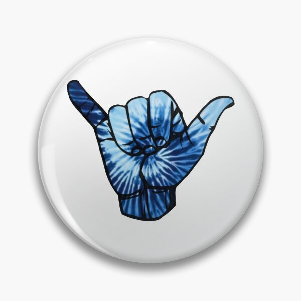 Item preview, Blue Tie Dye Shaka “Hang Loose” Hand designed and sold by melaniemaribel.