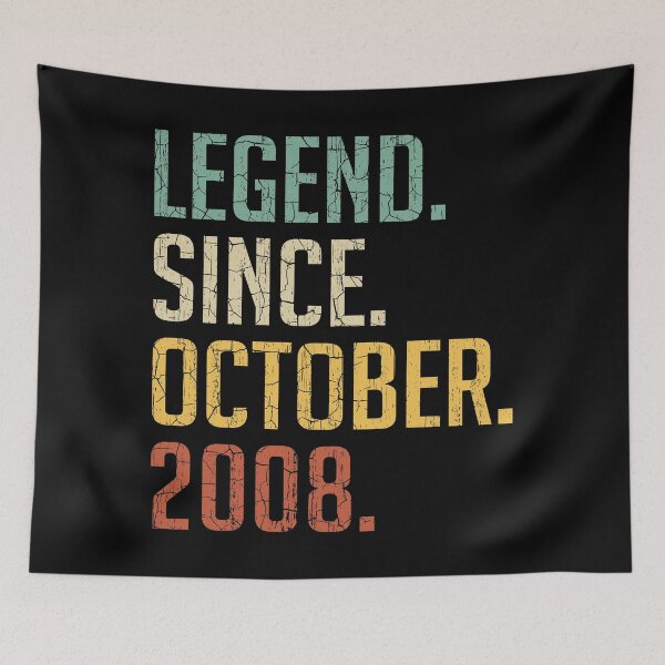 Item preview, Leyenda desde octubre de 2008 Regalo de cumpleaños número 12 12 años Vintage Octubre de 2008 designed and sold by Takatv.