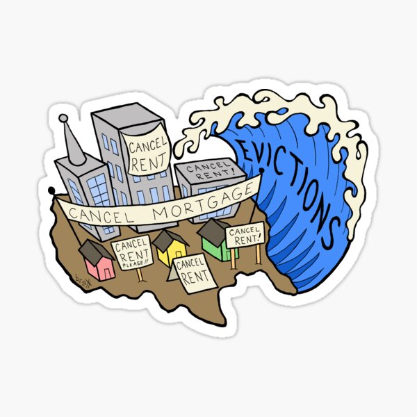 Evictions Tidal Wave Sticker