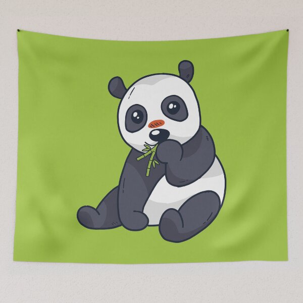 Item preview, Cute Panda Eating Bamboo designed and sold by cutenfunny.