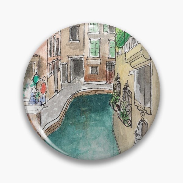 Item preview, Quiet Venetian canal designed and sold by BlackSwanArt.