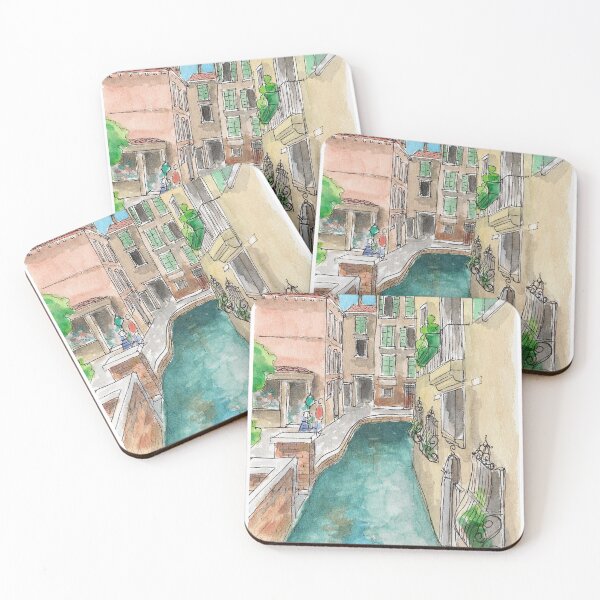 Item preview, Quiet Venetian canal designed and sold by BlackSwanArt.