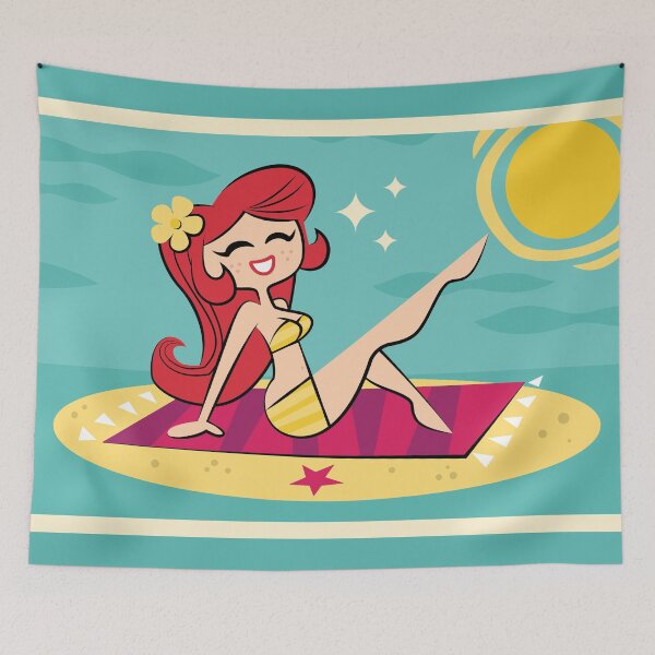 Item preview, Retro Beach Redhead Pinup designed and sold by Redneck-Stupid.