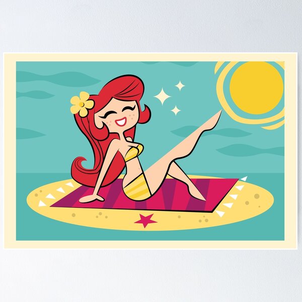 Item preview, Retro Beach Redhead Pinup designed and sold by Redneck-Stupid.
