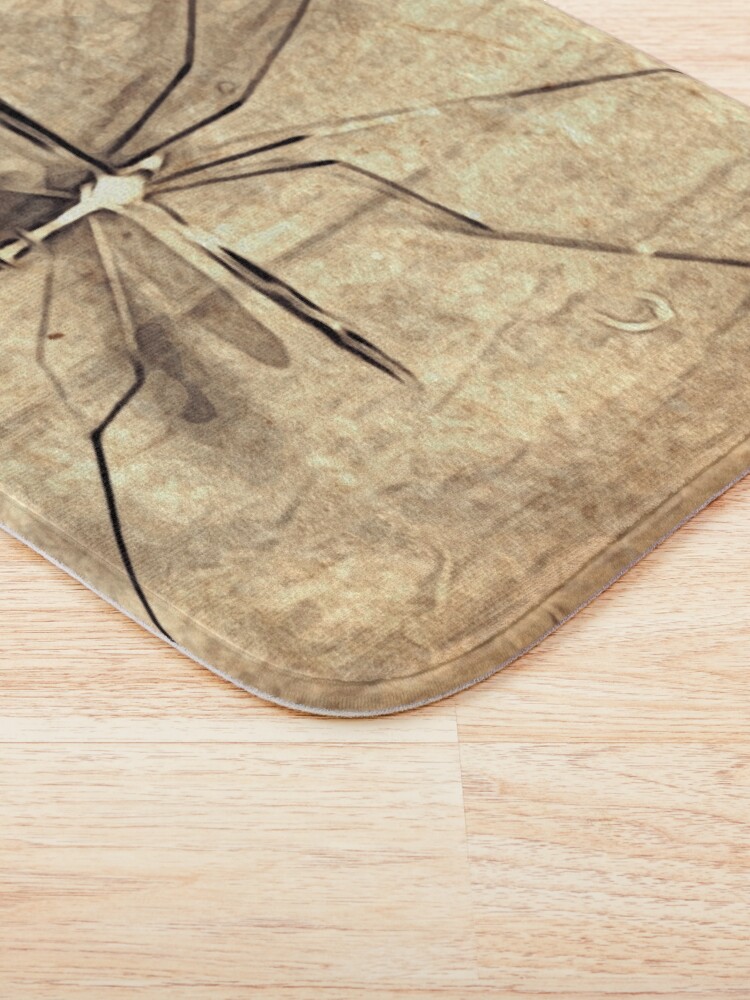 Alternate view of Bug Lover Gift - Leggy Beauty - Crane Fly - Entomologist Birthday Bath Mat