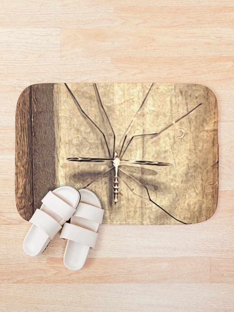 Alternate view of Bug Lover Gift - Leggy Beauty - Crane Fly - Entomologist Birthday Bath Mat