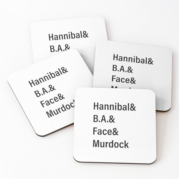 Item preview, Hannibal& B.A..&Face& Murdock - Black text designed and sold by TWPCdesigns.
