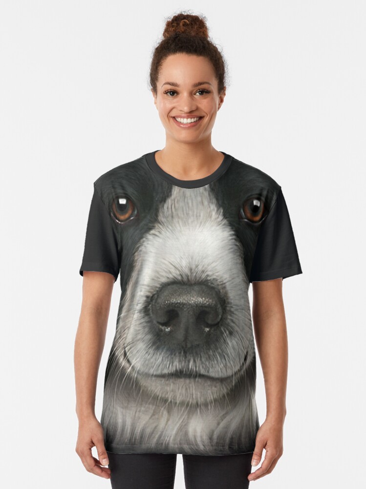 border collie in pocket t shirt