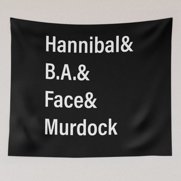 Item preview, Hannibal& B.A..&Face& Murdock - White text designed and sold by TWPCdesigns.