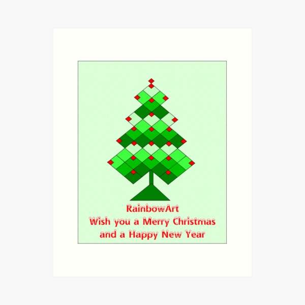 MERRY CHRISTMAS AND HAPPY NEW YEAR Art Print